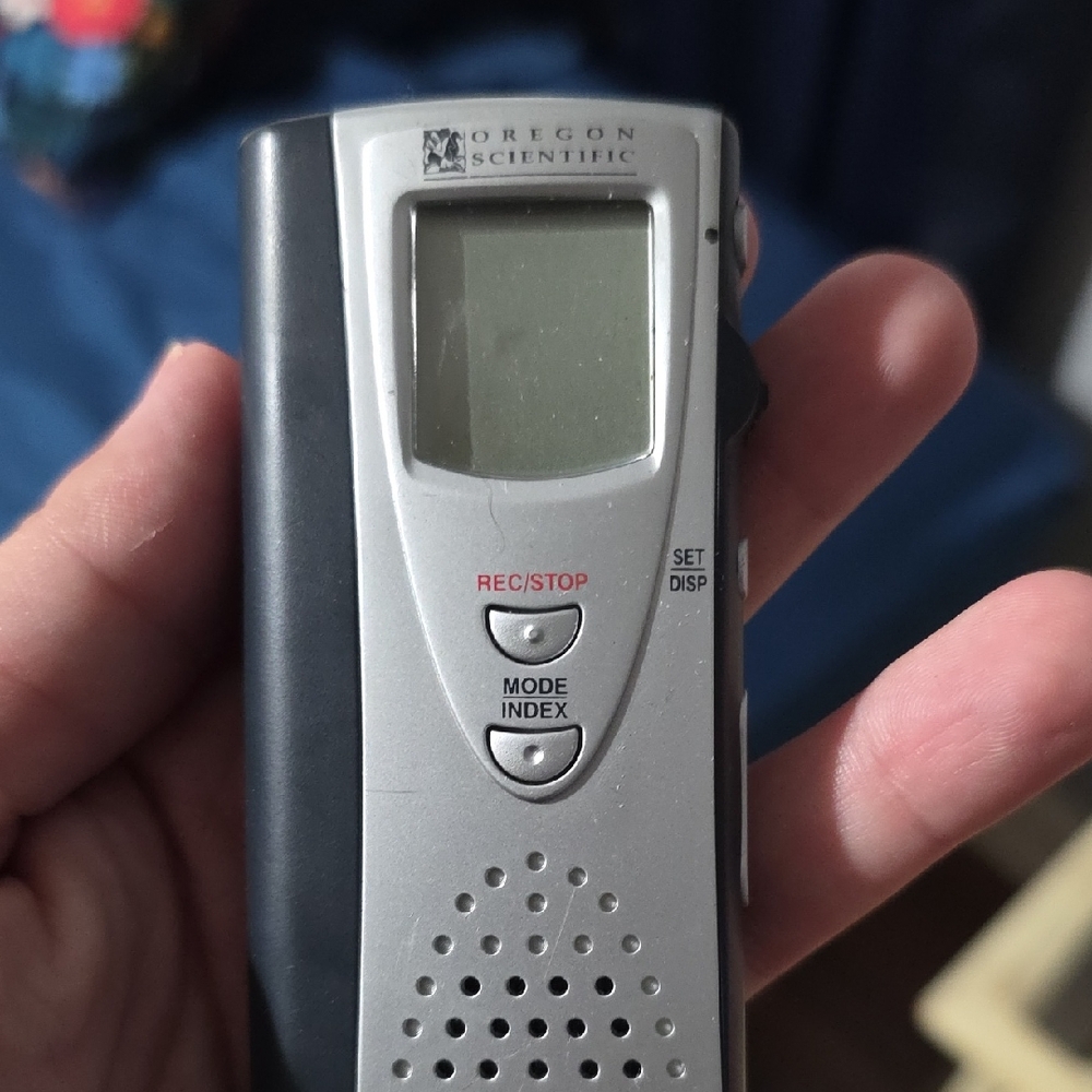 Black and Silver Portable Audio Recorder